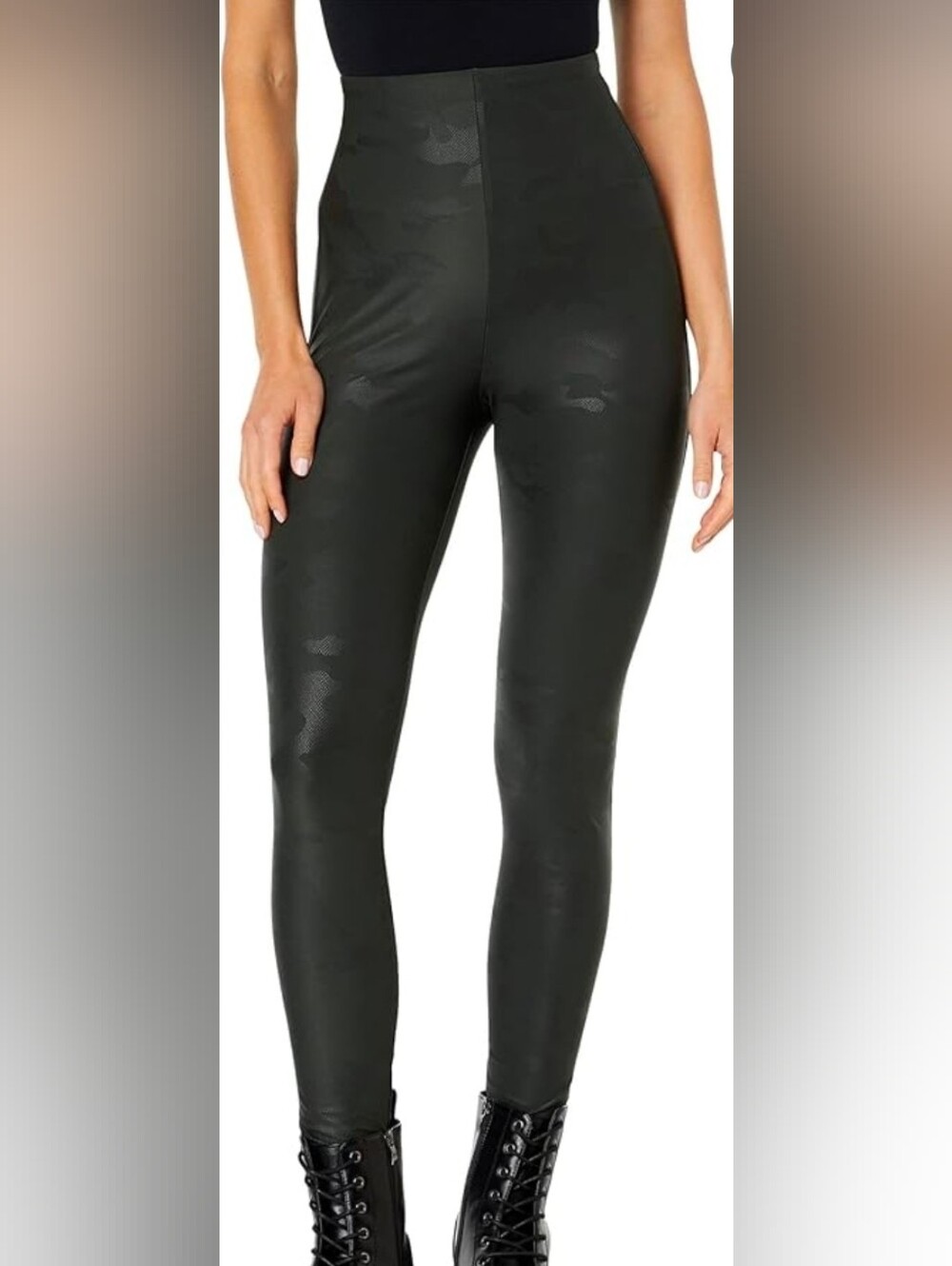 Lysse Matilda Foill Leggings In Black, Gray Camo.